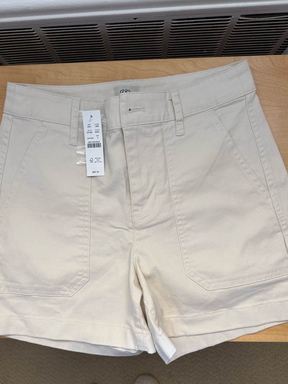 J. Crew Tan High-Rise Utility Shorts Size 0 NWT